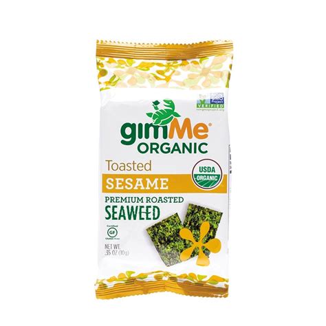 Gimme Roasted Organic Seaweed Snacks Sesame 10g — Australian Organic