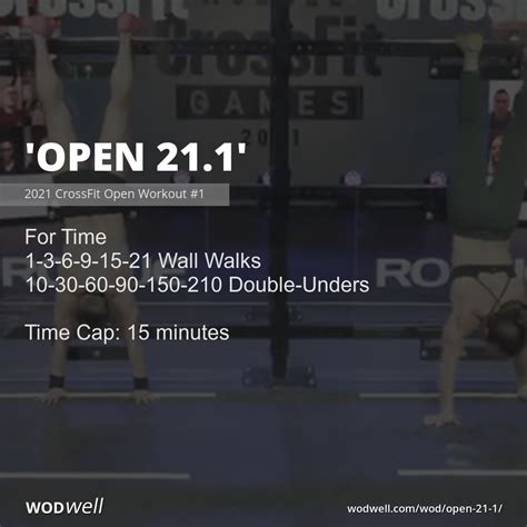 Open 211 Workout Functional Fitness Wod Wodwell In 2021