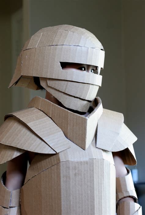 Fantastical Cardboard Costume Diy Turns Boxes Into Knights Armor