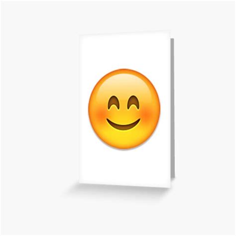 Happy Emoji Greeting Card By Nojams Redbubble