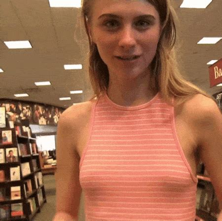 Braless Cutie Showing Off Her Tiny Tits In Public EroticaSearch Net
