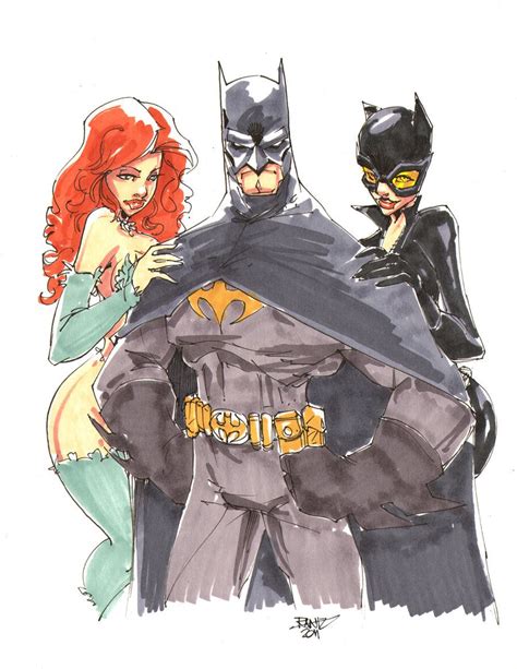 Commission Batman Catwoman Poison Ivy By Randy Kintz Rantz On