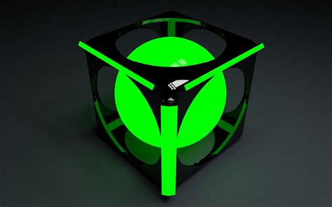 Green And Black Shield Illustration Cinema 4d 3d Geometry Circle Hd