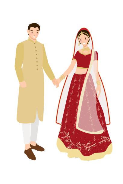 Indian Bride And Groom Stock Illustrations Royalty Free Vector