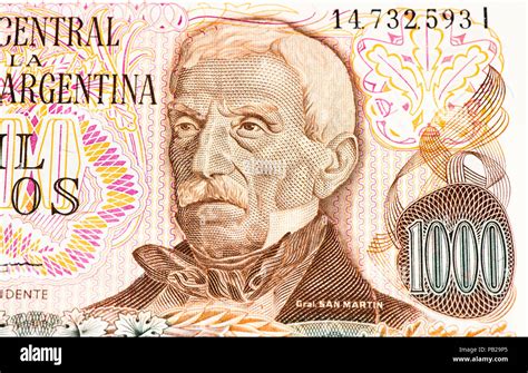 1000 Argentinian Peso Bank Note Argentinian Peso Is The National Currency Of Argentina Stock