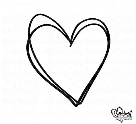 Double Heart Svg Hearts Svg Pngdxf Valentine Heart Etsy