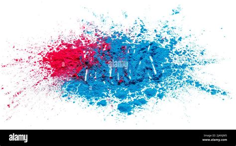 Abstract Powder Splatted Background Colorful Powder Explosion On White