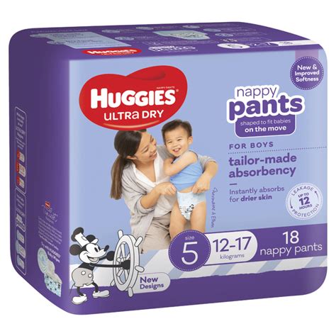 Buy Huggies Ultra Dry Convenience Nappy Walker Boy Pants Size 5 At