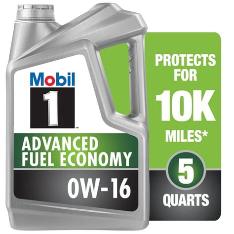 Mobil 1 Advanced Fuel Economy Full Synthetic Motor Oil 0w 16 5 Qt