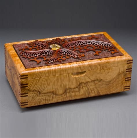 Custom Wood Boxes Los Angeles Handmade Mesquite Wood Box With Wooden