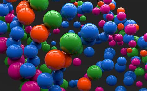 Colorful Balls Wallpaper 3d And Abstract Wallpaper Better