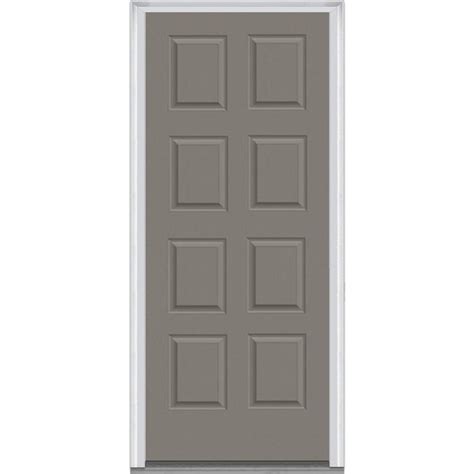 Exterior Panel Collection Steel Prehung Entry Door Dovetail 36 X80 8 Panel Steel