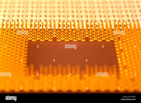 Computer Processor And Binary Digits Close Up Stock Photo Alamy