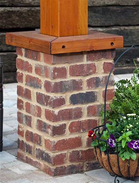 Image Result For Brick Base For Wooden Posts Brick Porch Brick