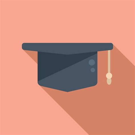 Premium Vector Graduation Hat Icon Flat Vector Diploma Graduation