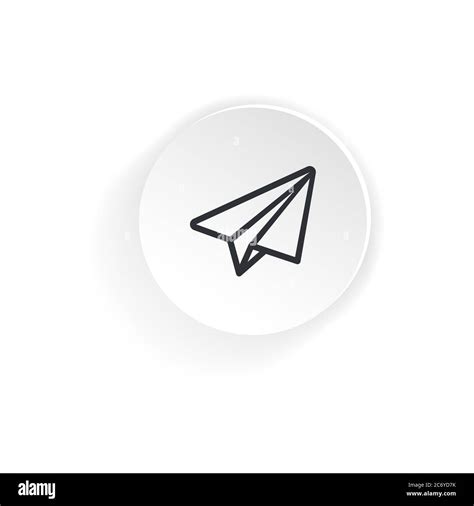 Aircraft Message Icon Paper Airplane Vector On Isolated White
