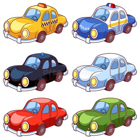 Set Of Cartoon Different Cars Stock Vector Illustration Of Traffic
