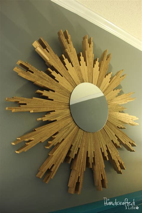 The Handcrafted Life Diy Sunburst Mirror With Wood Shims