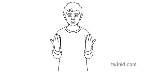 Bsl Welcome Boy British Sign Language Greetings Communication Deaf Ks12