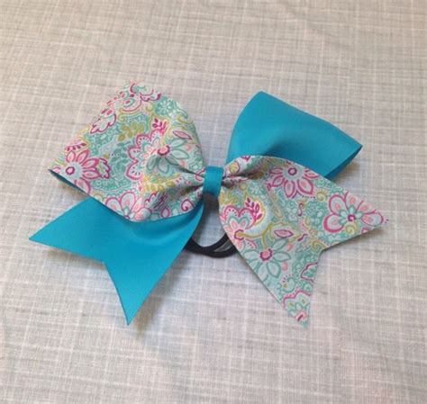 Items Similar To Neon Pink And Turquoise Floral Bow On Etsy