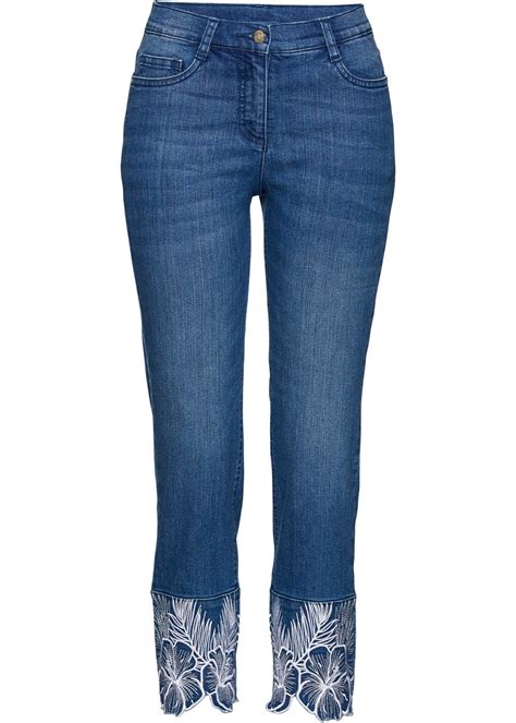 Trendige 78 Jeans Mit Stickerei Blue Stone