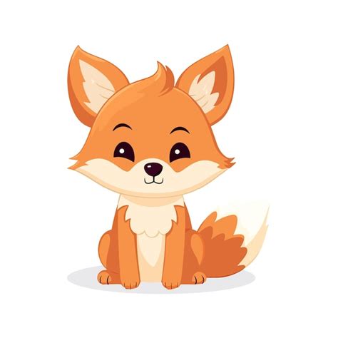 Premium Vector Cute Baby Fox Mascot Vector Illustration