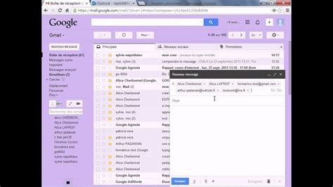 Gmail Envoyer un mail à plusieurs destinataires Cours IFAD initiation YouTube