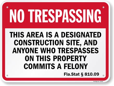 Florida No Trespassing Signs