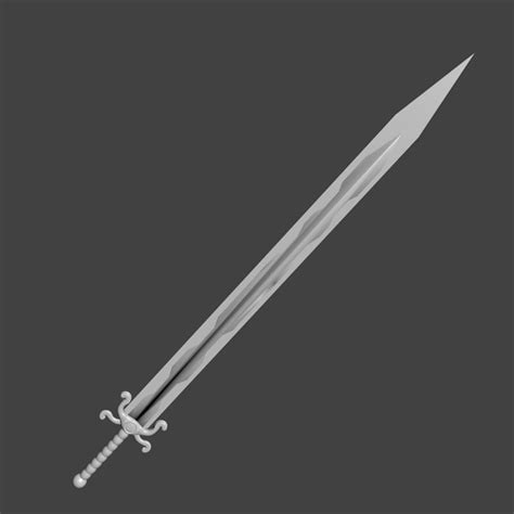 3d Simple Sword Epic Cgtrader