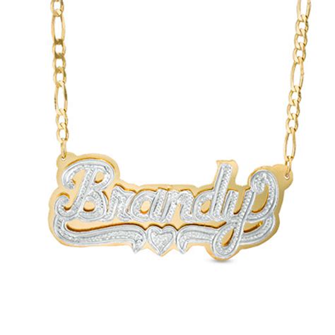 Custom 3d Double Plated Name Necklace Initial Obsession