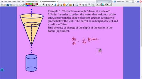 10202014 Related Rates Word Problems 2 Cones Youtube