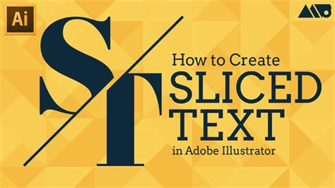 How To Create Sliced Text In Adobe Illustrator Tutorial Youtube