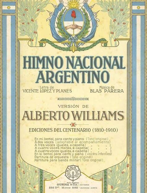 Agnargentina Partitura De El Himno Nacional Argentino Versión Alberto