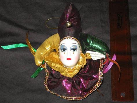 Your source for all things mardi gras in new orleans! 1 Jester Clown Doll Head - 5 Inch - Mardi Gras Colors New ...