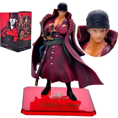 New Arrival Japanese Animation Cool One Piece Zoro With Red Suit 20cm