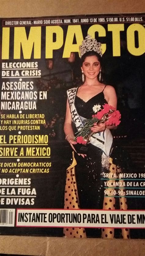 Revista Impacto Srita México 1985 Yolanda De La Cruz Mercado Libre