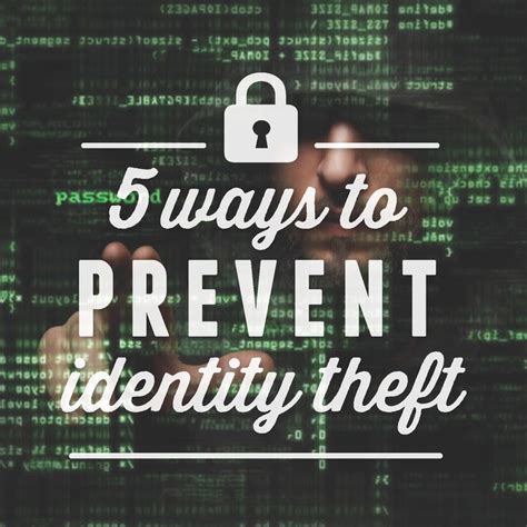 Ways To Prevent Identity Theft Identity Theft Prevention Identity