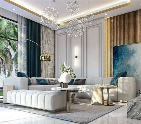 Living Room With Neo Classic Style On Behance Luxury Living Room Decor Modern Classic Living