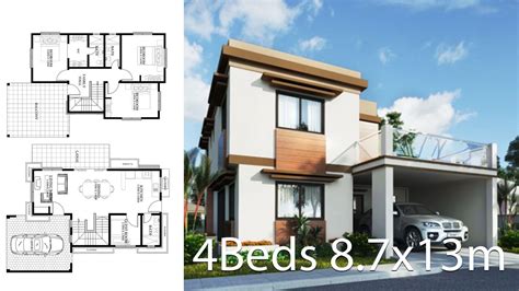 5 Home Plan Ideas 8x13m 9x8m 10x13m 11x12m House Plan Map