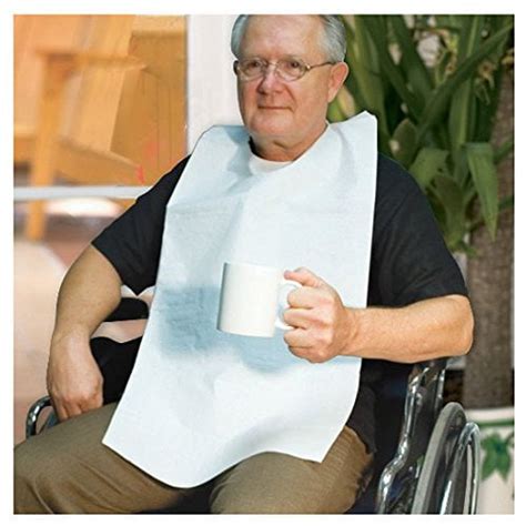 Disposable Adult Tie Back Poly Bibs Set Of 50