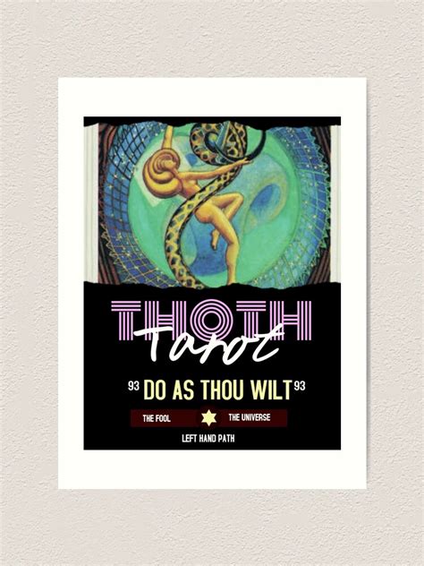 Thoth Tarot Do As Thou Wilt Art Print By Left Hand Path Redbubble