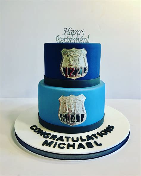 Police Officer Retirement Cake Retirement Cakes Police Cakes Cake