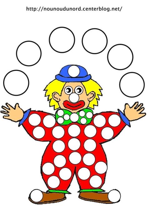 Le site propose des activités manuelles et bricolage pour enfants,des kits récréatifs coloriage à gommettes le train dessiné par nounoudunord. Coloriage le clown à gommettes et en couleur | Coloriage ...