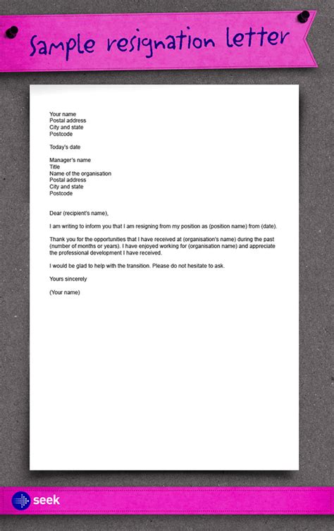 A career change resignation letter sample may be helpful in giving you some ideas on how to start writing your own. The importance of resigning on good terms - how to write a ...