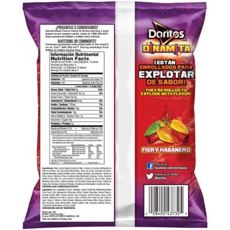 Doritos Dinamita Fiery Habanero Rolled Tortilla Chips 375 Oz Kroger