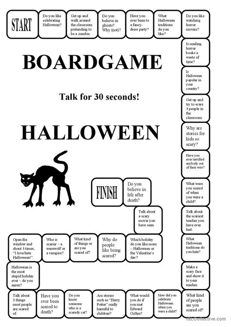 Halloween A Boardgame Board Game English Esl Worksheets Pdf And Doc