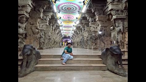Beautiful Hall Of 1000 Pillars Madurai India Temple A