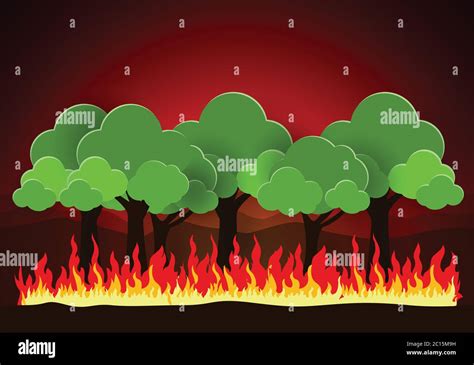 Forest Fires Vector Wildfire Stock Vector Image And Art Alamy