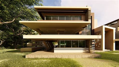 Experiencing Balance In Architecture Modern Villa On Behance