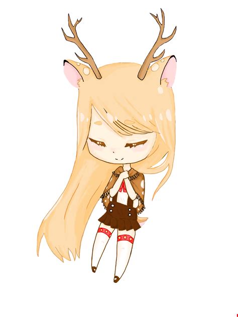 Chibi Deer Girl ~ By Cheesenketchup On Deviantart